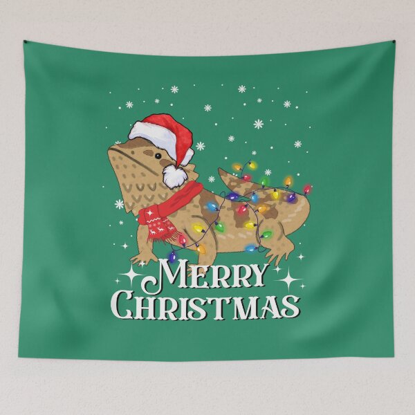 Item preview, Merry Christmas Crested Gecko - Australian Christmas Crestie, Xmas Gecko Gift Men Woman Kids.  designed and sold by Taylor  ART.