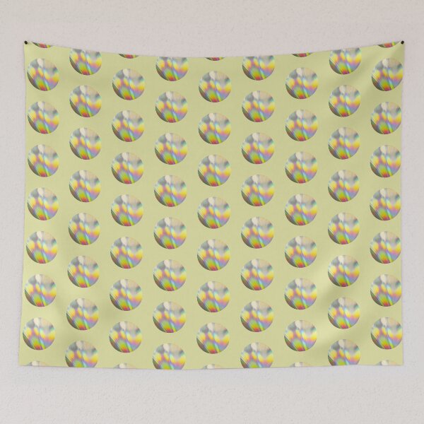 Item preview, Ochre yellow neon circle pattern | metallic y2k pale yellow dot pattern designed and sold by lausn.