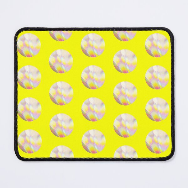 Item preview, Bright yellow neon circle pattern | metallic y2k vibrant yellow dot pattern designed and sold by lausn.