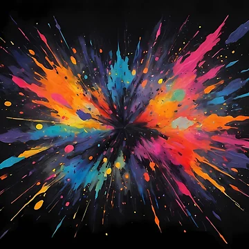 Artwork thumbnail, Dark Abstract Colorful Explosion by papi1998