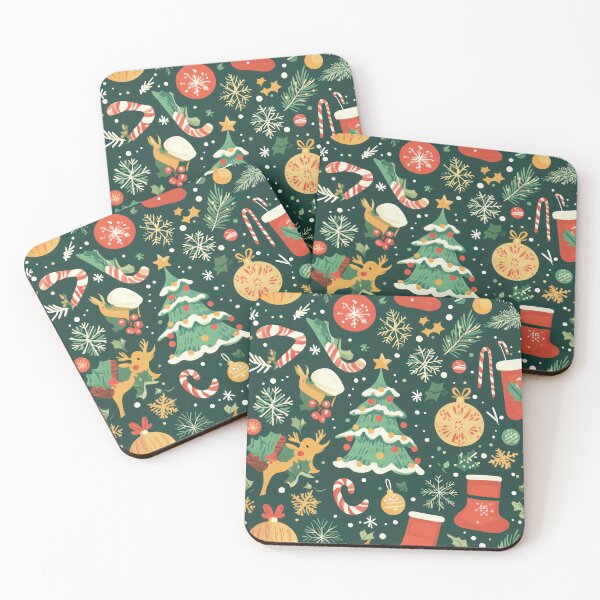 Item preview, Christmas tree autumn leaves seamless pattern- christmas leaves santa  designed and sold by cocomelon168.
