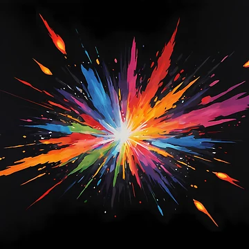 Artwork thumbnail, Dark Abstract Colorful Explosion by papi1998