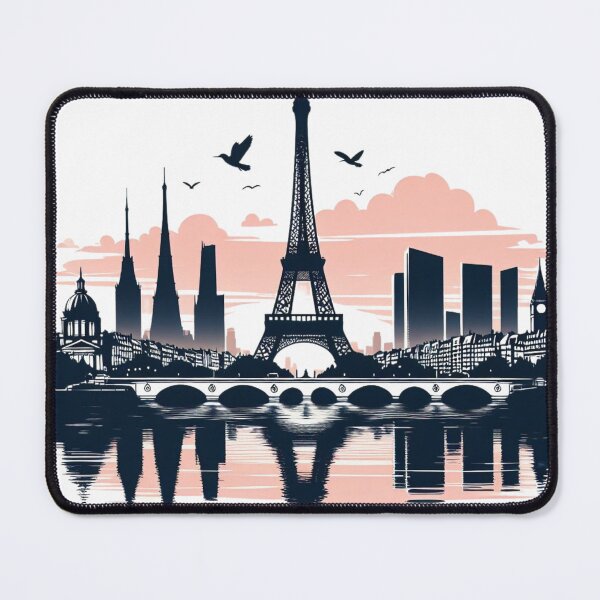 Item preview, Parisian Dreams: Eiffel Tower Silhouette Against a Sunset Sky designed and sold by TeetasticBtque.
