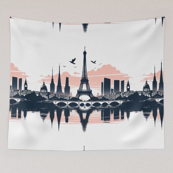 Item preview, Parisian Dreams: Eiffel Tower Silhouette Against a Sunset Sky designed and sold by TeetasticBtque.