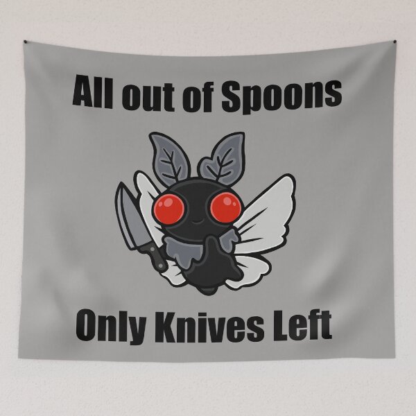Item preview, All out of spoons only knives left (Moth) designed and sold by CaitlynConnor.