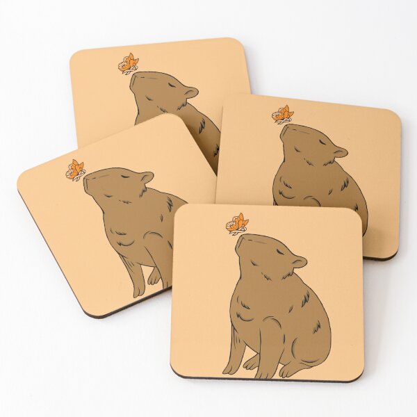 Item preview, Capybara Awareness Ribbon Butterfly (Orange) designed and sold by CaitlynConnor.