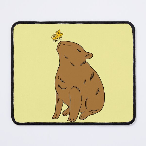 Item preview, Capybara Awareness Ribbon Butterfly (yellow) designed and sold by Chronic Illness Awareness Shop.