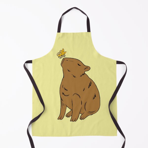 Item preview, Capybara Awareness Ribbon Butterfly (yellow) designed and sold by Chronic Illness Awareness Shop.