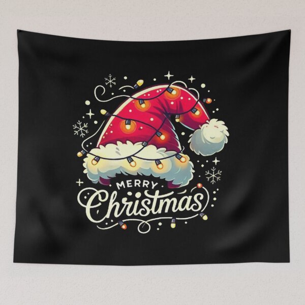 Item preview, Merry Christmas Lights Santa Hat Xmas Family Men Women designed and sold by SztylishDesigns.