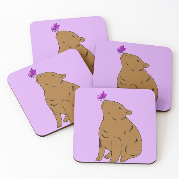 Item preview, Capybara Awareness Ribbon Butterfly (purple) designed and sold by CaitlynConnor.