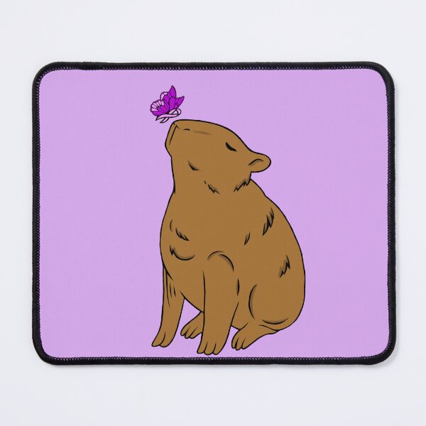 Item preview, Capybara Awareness Ribbon Butterfly (purple) designed and sold by CaitlynConnor.