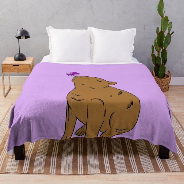 Item preview, Capybara Awareness Ribbon Butterfly (purple) designed and sold by CaitlynConnor.