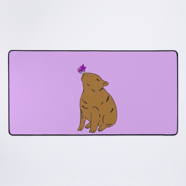 Item preview, Capybara Awareness Ribbon Butterfly (purple) designed and sold by CaitlynConnor.
