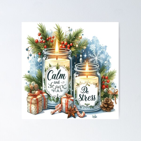 Item preview, Christmas candles designed and sold by yunamaliskova.
