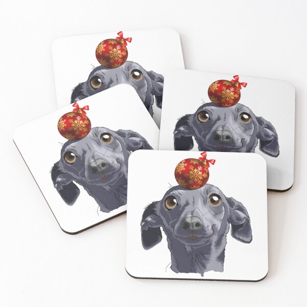 Item preview, Christmas greyhound designed and sold by SerenArtinOz.