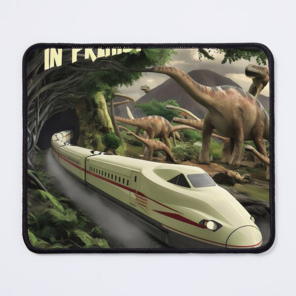Item preview, The fastest train in prehistoric times. designed and sold by MyHappyArtShop.