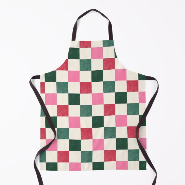 Item preview, Vintage Christmas Colors pink red and green checkered designed and sold by Guided by Light Art.