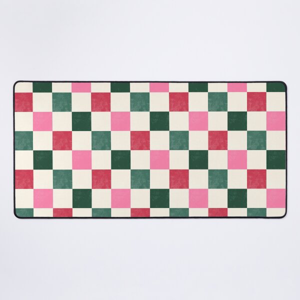 Item preview, Colores navideños vintage a cuadros rosa, rojo y verde designed and sold by Guided by Light Art.