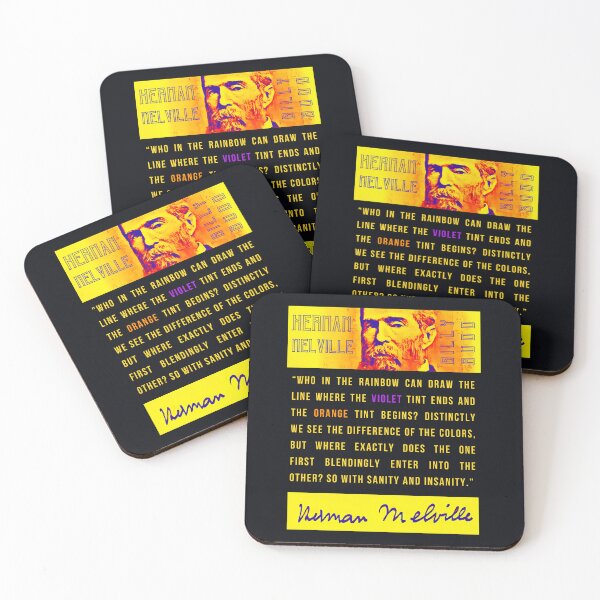 Item preview, Copy of Herman Melville quote: Who in the rainbow can draw the line where the violet tint ends and the orange tint begins? Distinctly we see the difference designed and sold by artbleed.