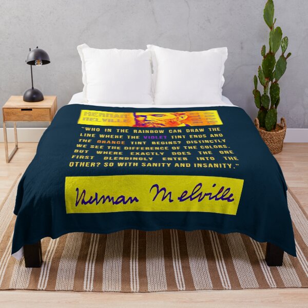 Item preview, Copy of Herman Melville quote: Who in the rainbow can draw the line where the violet tint ends and the orange tint begins? Distinctly we see the difference designed and sold by artbleed.