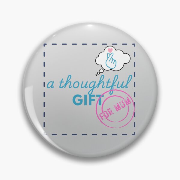 Item preview, A Thoughtful Gift For Mum Stamp Simple Heart Love Thought Bubble Blue and Pink designed and sold by Aurora-ly.