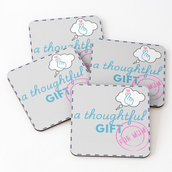 Item preview, A Thoughtful Gift For Mum Stamp Simple Heart Love Thought Bubble Blue and Pink designed and sold by Aurora-ly.
