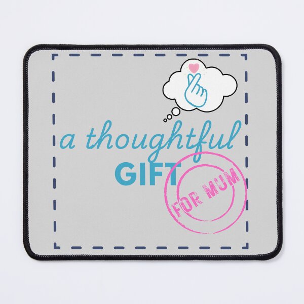 Item preview, A Thoughtful Gift For Mum Stamp Simple Heart Love Thought Bubble Blue and Pink designed and sold by Aurora-ly.