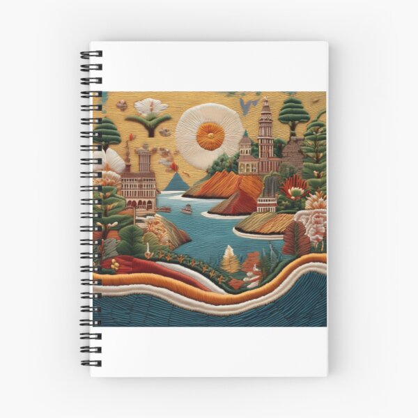 Item preview, Intricate Embroidered-Style Scenic Landscape designed and sold by RaiyaTees.