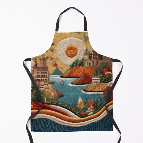Item preview, Intricate Embroidered-Style Scenic Landscape designed and sold by RaiyaTees.