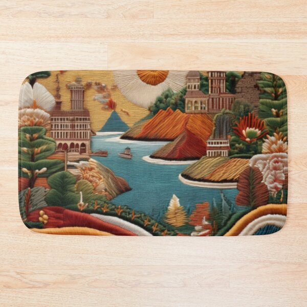Item preview, Intricate Embroidered-Style Scenic Landscape designed and sold by RaiyaTees.