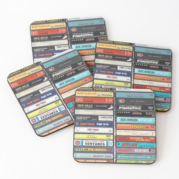Item preview, Surfing Music - Surf Anthems - Vintage Cassette Print designed and sold by Mr Mustard Prints.