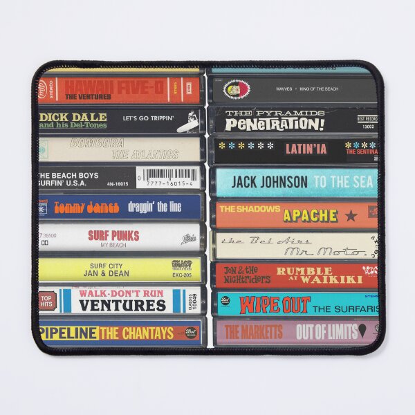 Item preview, Surfing Music - Surf Anthems - Vintage Cassette Print designed and sold by Mr Mustard Prints.