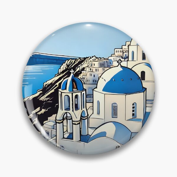 Item preview, A Blue Santorini is a Dream Come True designed and sold by unrealartwork.