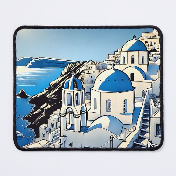 Item preview, A Blue Santorini is a Dream Come True designed and sold by unrealartwork.