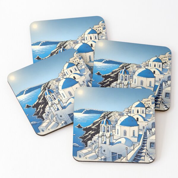 Item preview, A Blue Santorini is a Dream Come True designed and sold by unrealartwork.