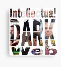 Intellektuelle dunkle Web-Gesichter Metallbild