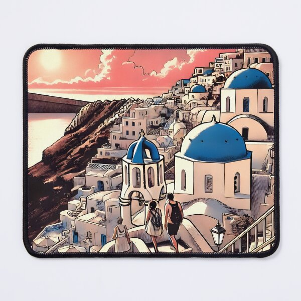 Item preview, Golden Hour Hits Differently in Santorini designed and sold by unrealartwork.