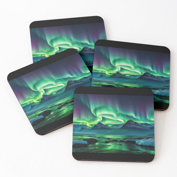 Item preview, Emerald Curtains Over Winter's Embrace designed and sold by Bilikaru.