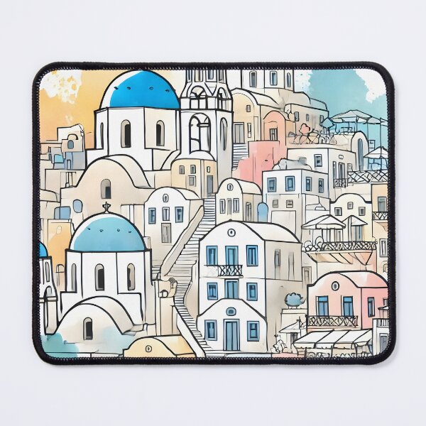Item preview, The Magic of Santorini Painted in Watercolors designed and sold by unrealartwork.