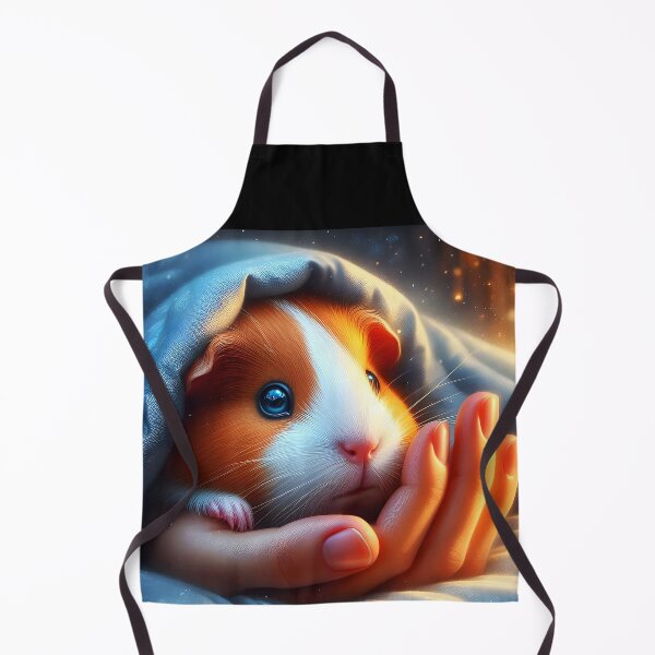 Item preview, cute guinea pig in hand under blanket designed and sold by EmeraldeaArt.