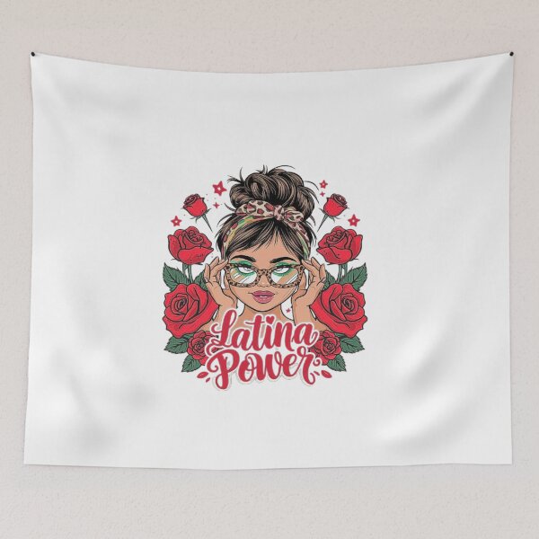 Item preview, Empowering Latina Art - Bold Roses and Feminine Strength Design designed and sold by love3617.
