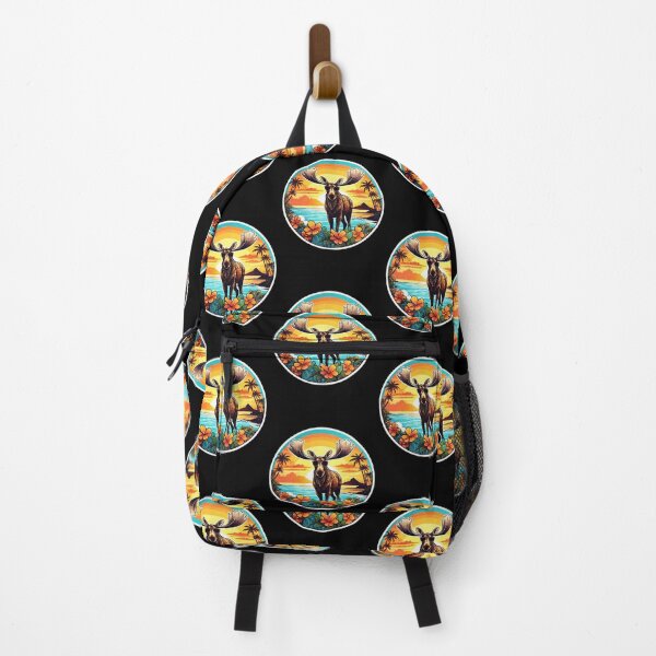 Item preview, Beach Bum Elk with Sunglasses at Sunset in Hawaii designed and sold by NautiChic.