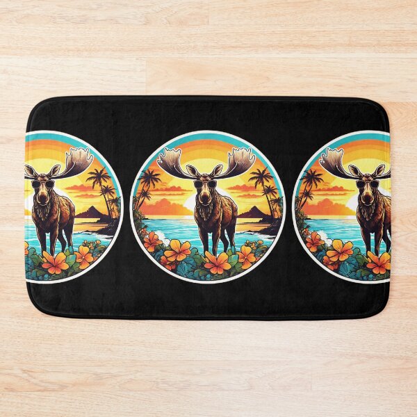 Item preview, Beach Bum Elk with Sunglasses at Sunset in Hawaii designed and sold by NautiChic.