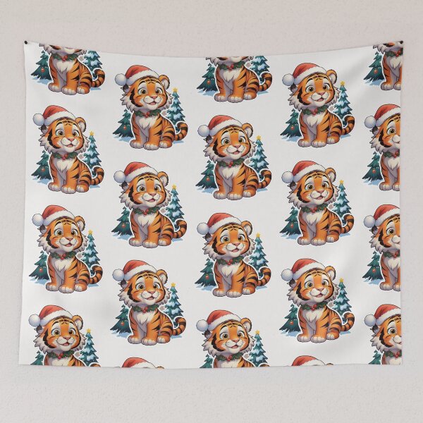 Item preview, Christmas Cartoon Tiger designed and sold by Krieghorn.