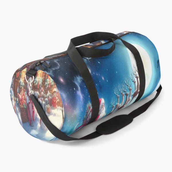 Item preview, Leo and Santa Claus: A magical flight over the snowy village in watercolor style designed and sold by FotoworldEdel.