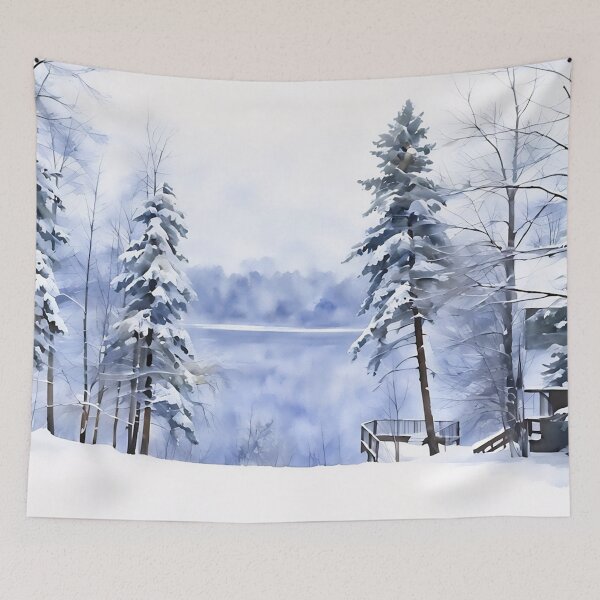 Item preview, Summer House in Winter designed and sold by RCWatercolours.
