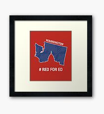 Red For Ed Washington Teachers Framed Print
