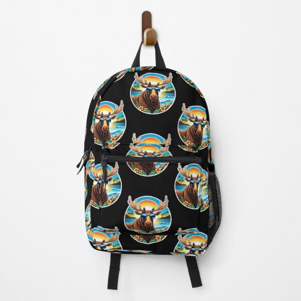 Item preview, Beach Bum Elk Head with Sunglasses at Sunset in Hawaii designed and sold by NautiChic.