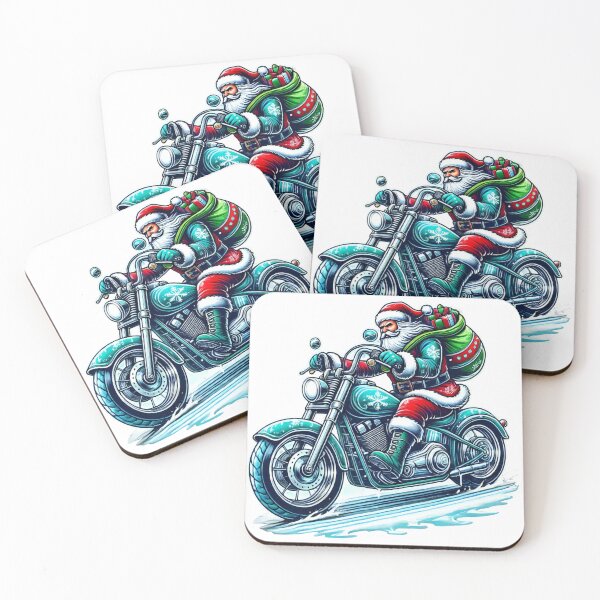 Item preview, Biker Santa Riding a Motorcycle Christmas Design designed and sold by AIARTIST1.