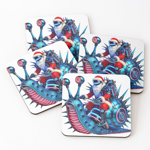 Item preview, Futuristic Cyberpunk Santa on a Spiked Snail designed and sold by lubushop1.